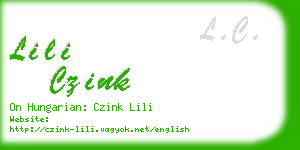 lili czink business card